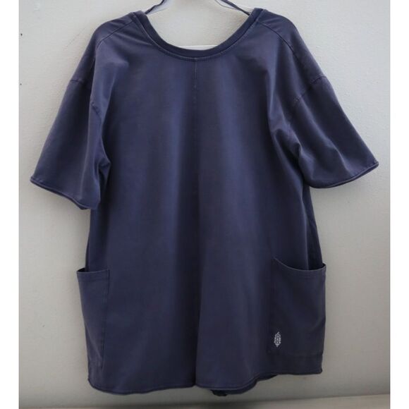 Free People Movement OB1882045 Women Sz XL Blue Indigo Hot Shot Tee Romper - Picture 1 of 5